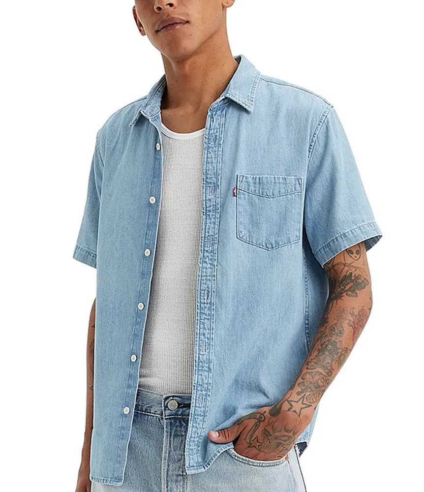 Levi's chambray hot sale shirt