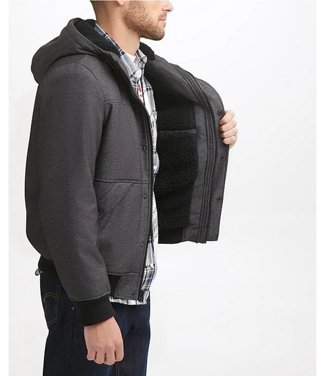 Levi's hooded bomber jacket hot sale