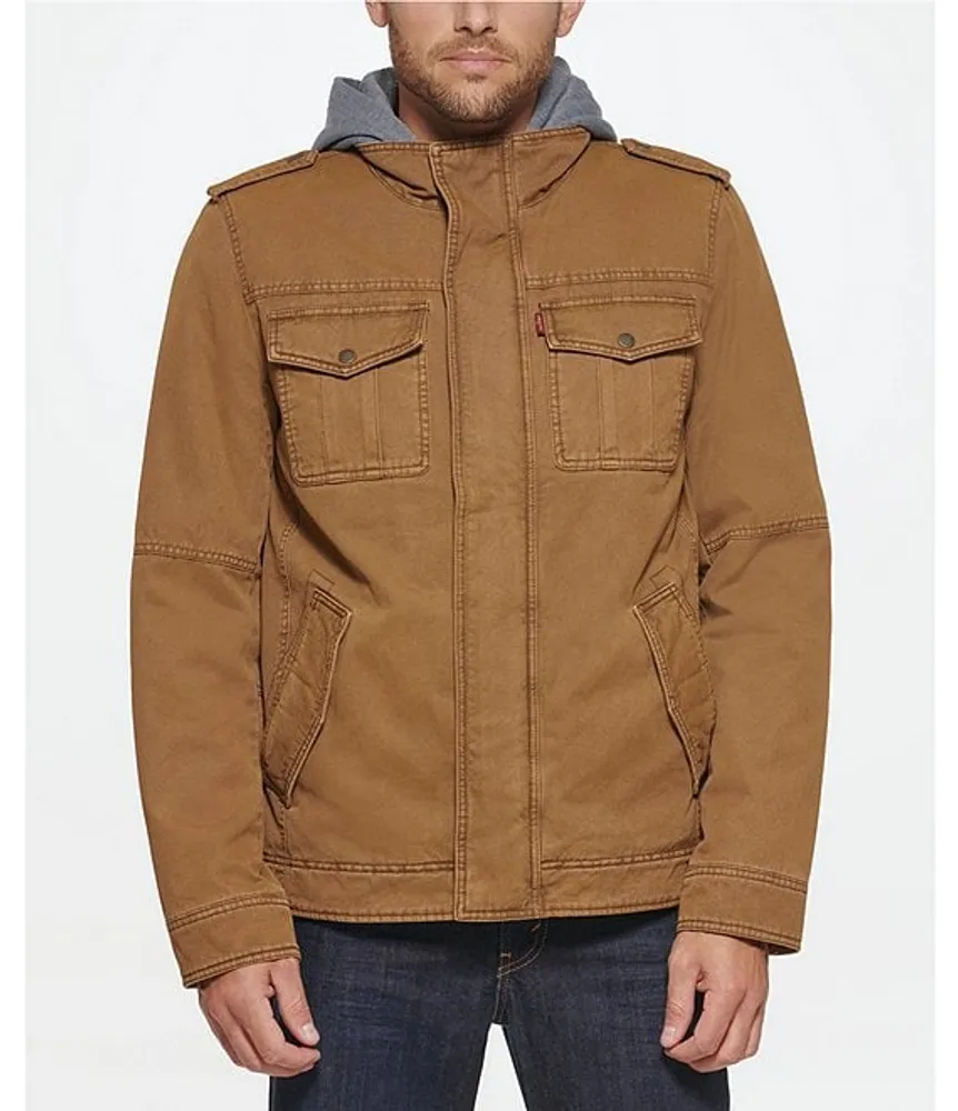 Levi's hooded sale military trucker jacket