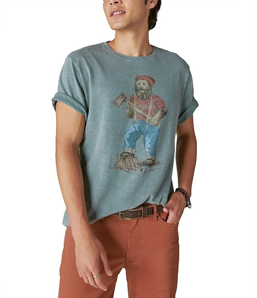 Lucky Brand Short Sleeve Lumberjack Bear T Shirt CoolSprings