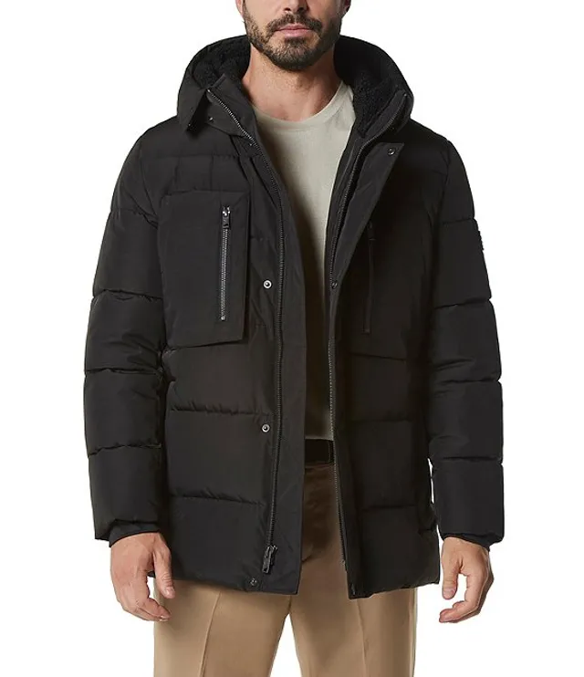 Marc new york men's down puffer sale jacket with fleece bib