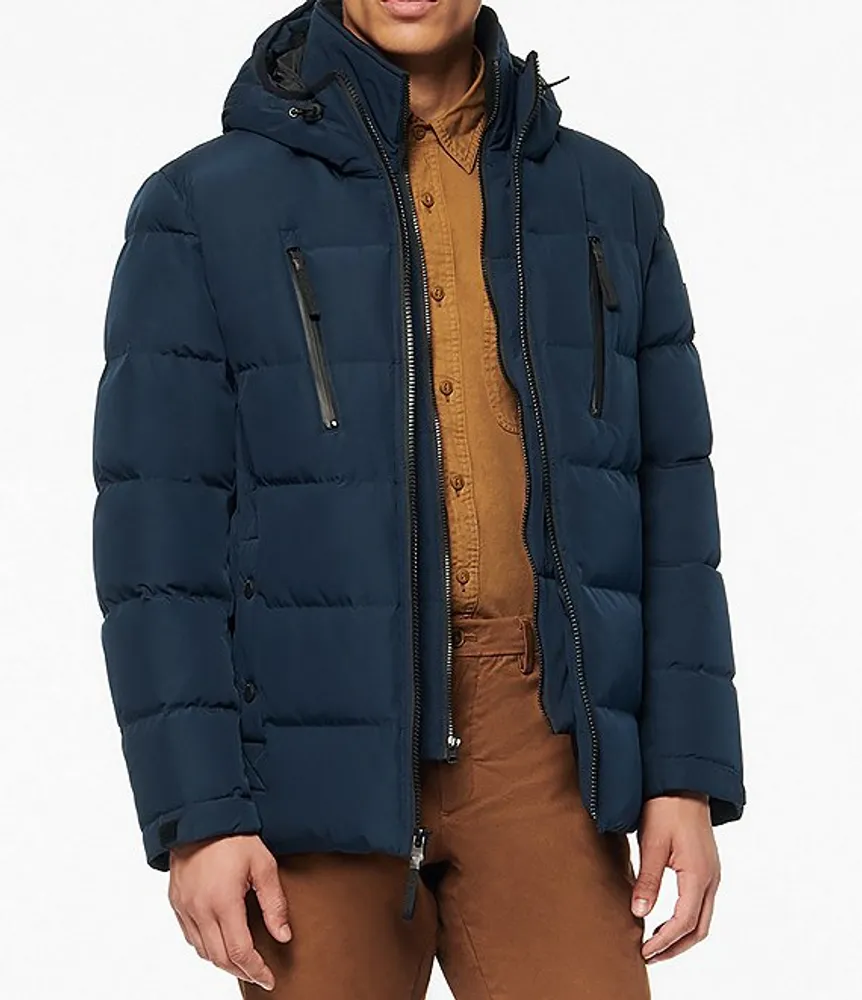 Marc new york men's down puffer jacket with fleece bib hotsell