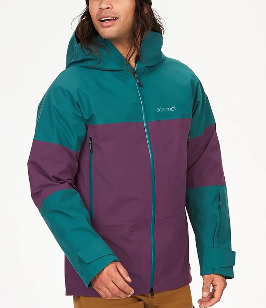 Marmot Orion GORE TEX Color Block Hooded Ski Snow Jacket