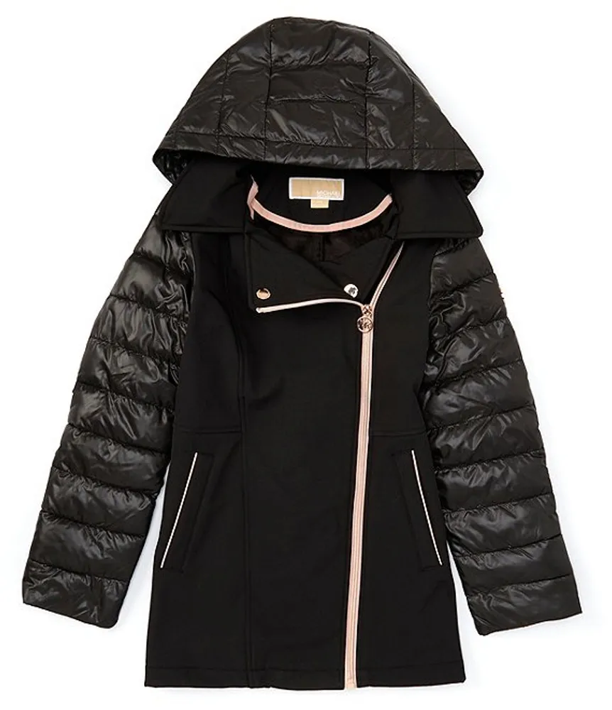 Michael michael kors asymmetrical hooded sales puffer coat