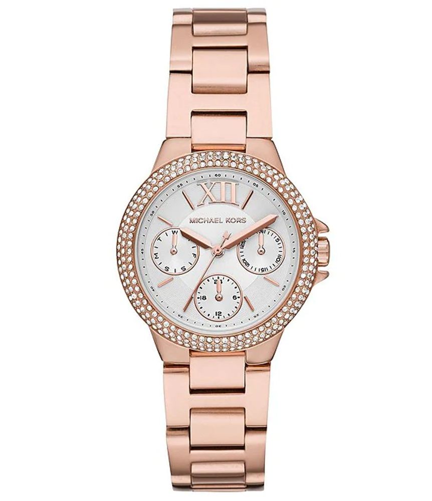 Michael Kors Camille Multifunction Rose Gold-Tone Stainless Watch ...