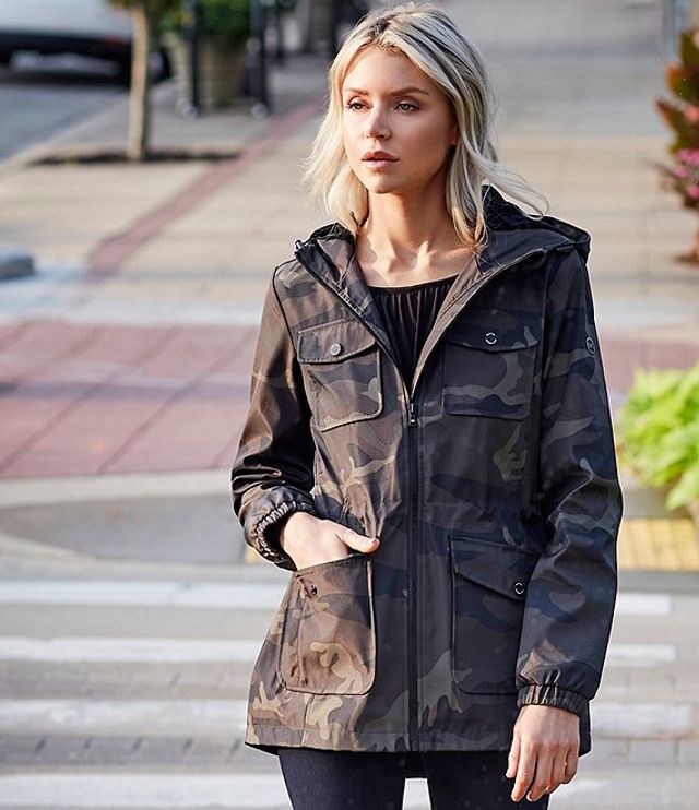 Michael kors camo jacket dillards shop