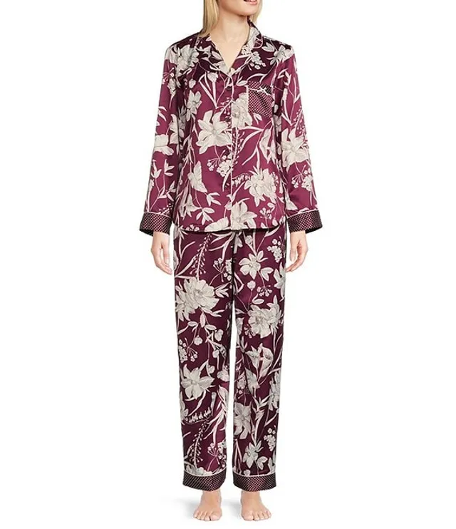 Miss elaine brushed back satin online pajamas