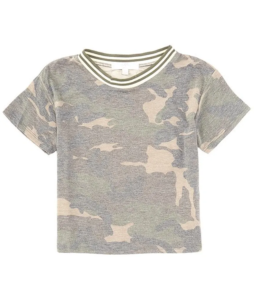 Army print t clearance shirt for girl