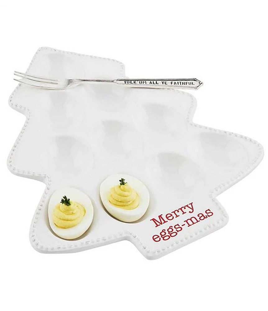 Mud Pie Holiday Circa Christmas Tree Shaped Deviled Egg Tray Alexandria Mall 0398