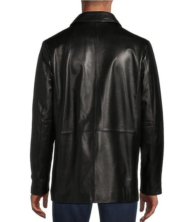 Murano Black Mac Premium Lambskin Leather Coat Pueblo Mall
