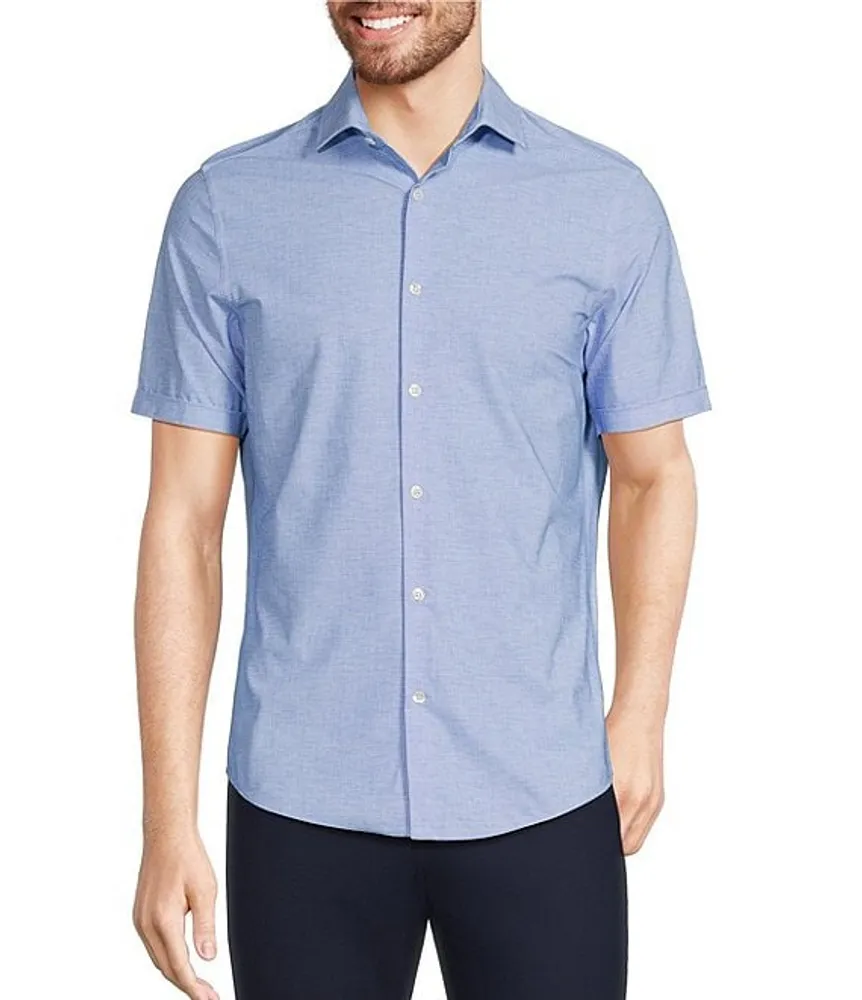 Murano slim fit performance dress shirt cheap