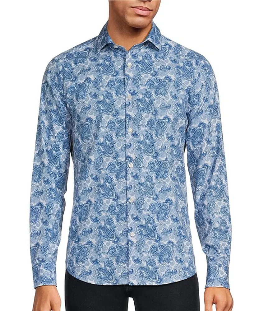 Murano slim fit performance dress shirt clearance