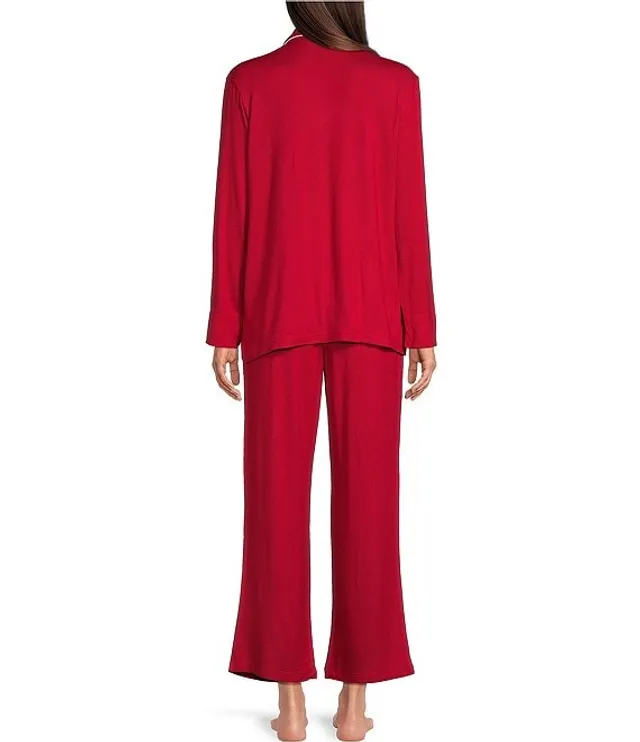 Natori N by Natori Solid Sweater Knit Notch Collar Coordinating