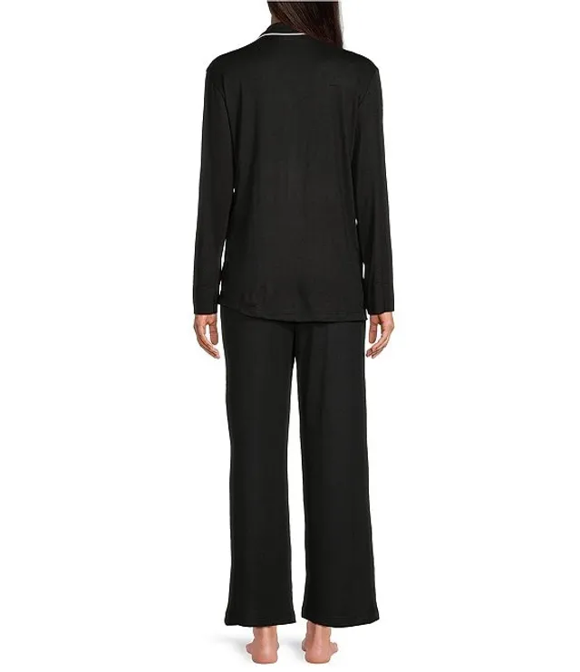 Natori N by Natori Solid Sweater Knit Notch Collar Coordinating