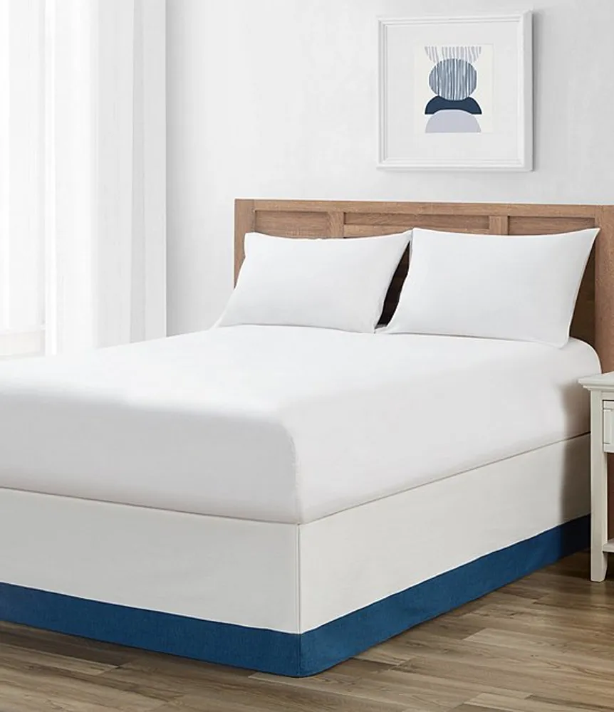 Nautica Colorblock Navy Tailored Bed Skirt Hamilton Place