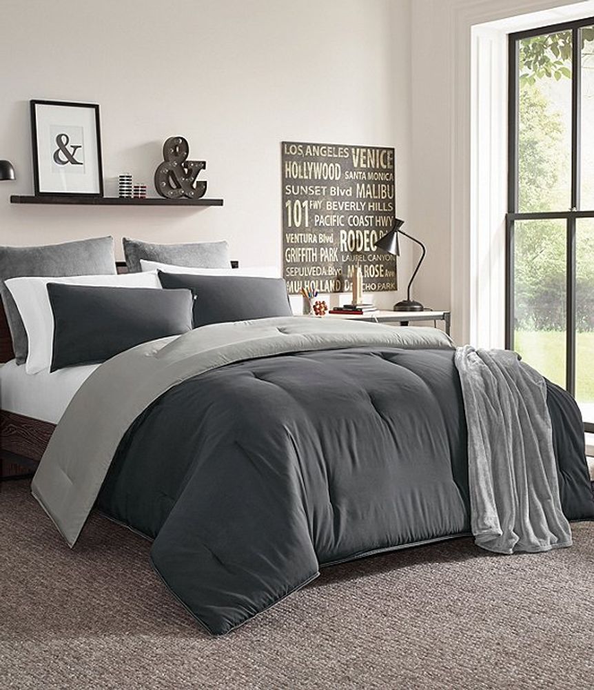 Nautica Solid Reversible Mini Comforter set Brazos Mall