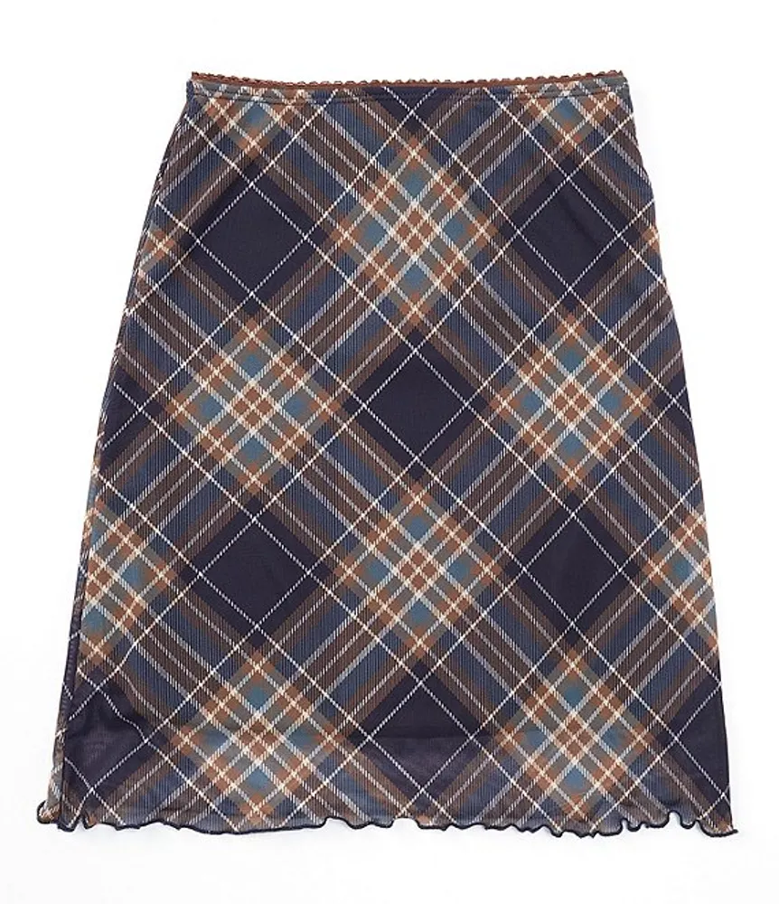 Originality Big Girls 7 16 Plaid Mesh Skirt Hamilton Place