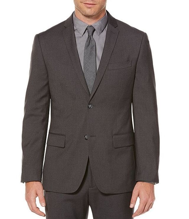 Perry Ellis Portfolio Men s Micro Grid Slim Fit Stretch Suit