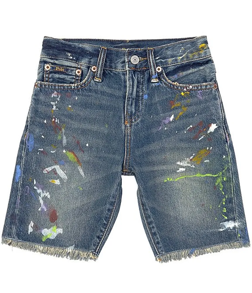Polo Ralph Lauren Big Boys 8 20 Paint Splatter Slim Fit Denim