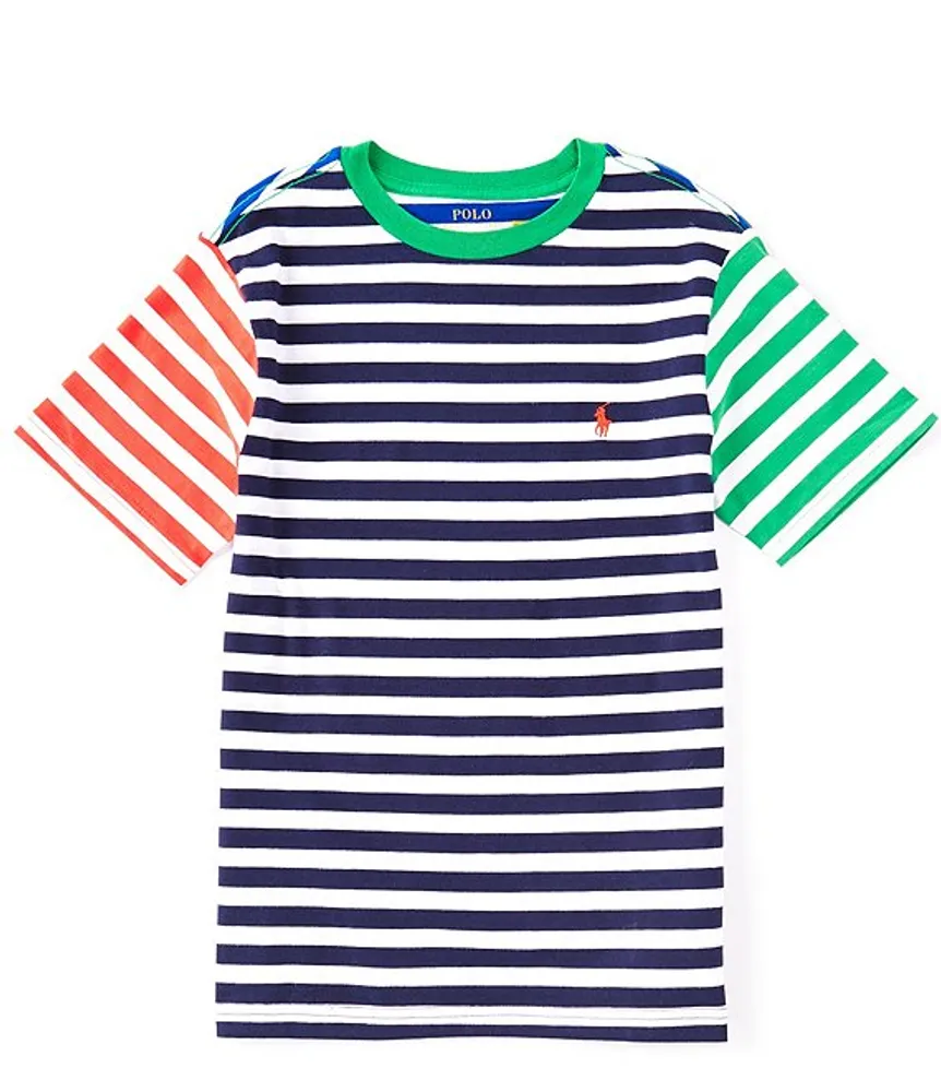 Ralph lauren striped 2025 short sleeve shirt