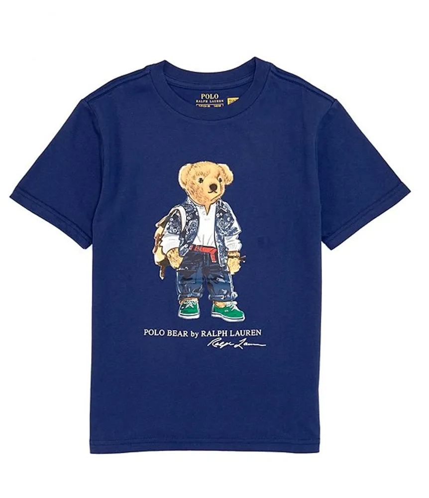 Polo Ralph Lauren Big Boys 8 20 Short Sleeve Casual Bear Jersey T