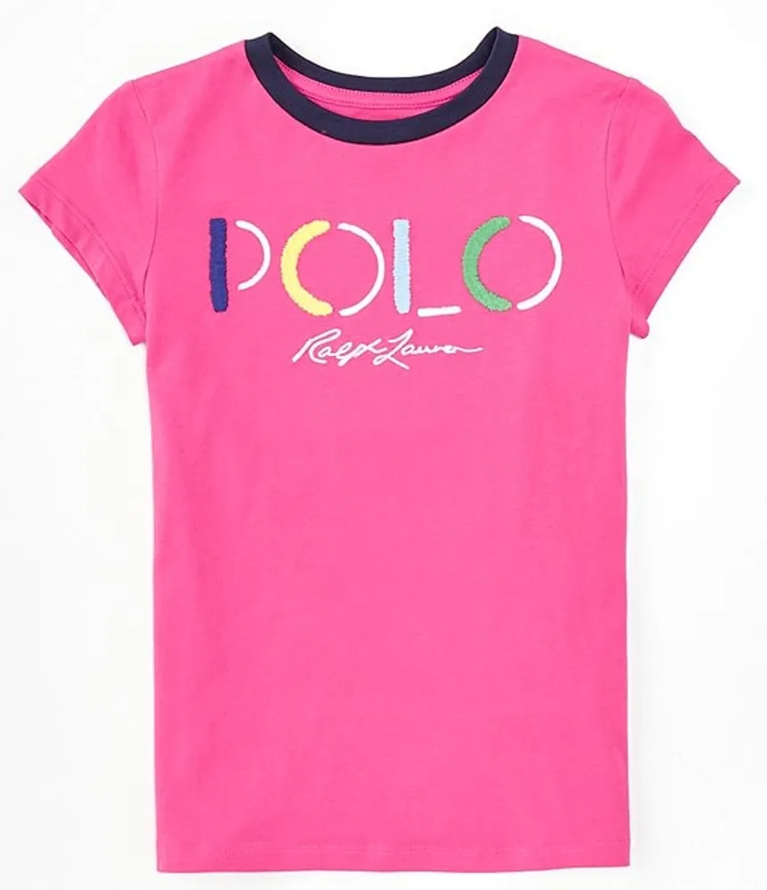 Polo Ralph Lauren Big Girls 7-16 Cap Sleeve Large Logo Jersey T