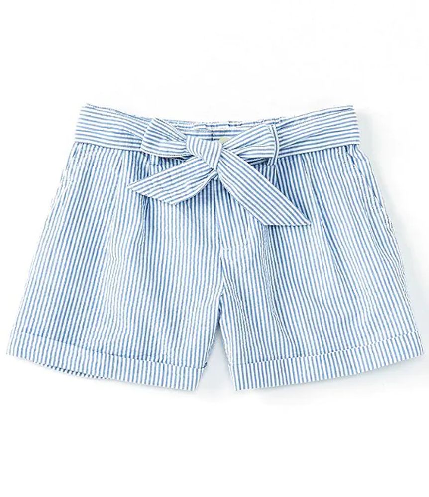 Polo Ralph Lauren Big Girls 7-16 Self-Belted Seersucker Shorts