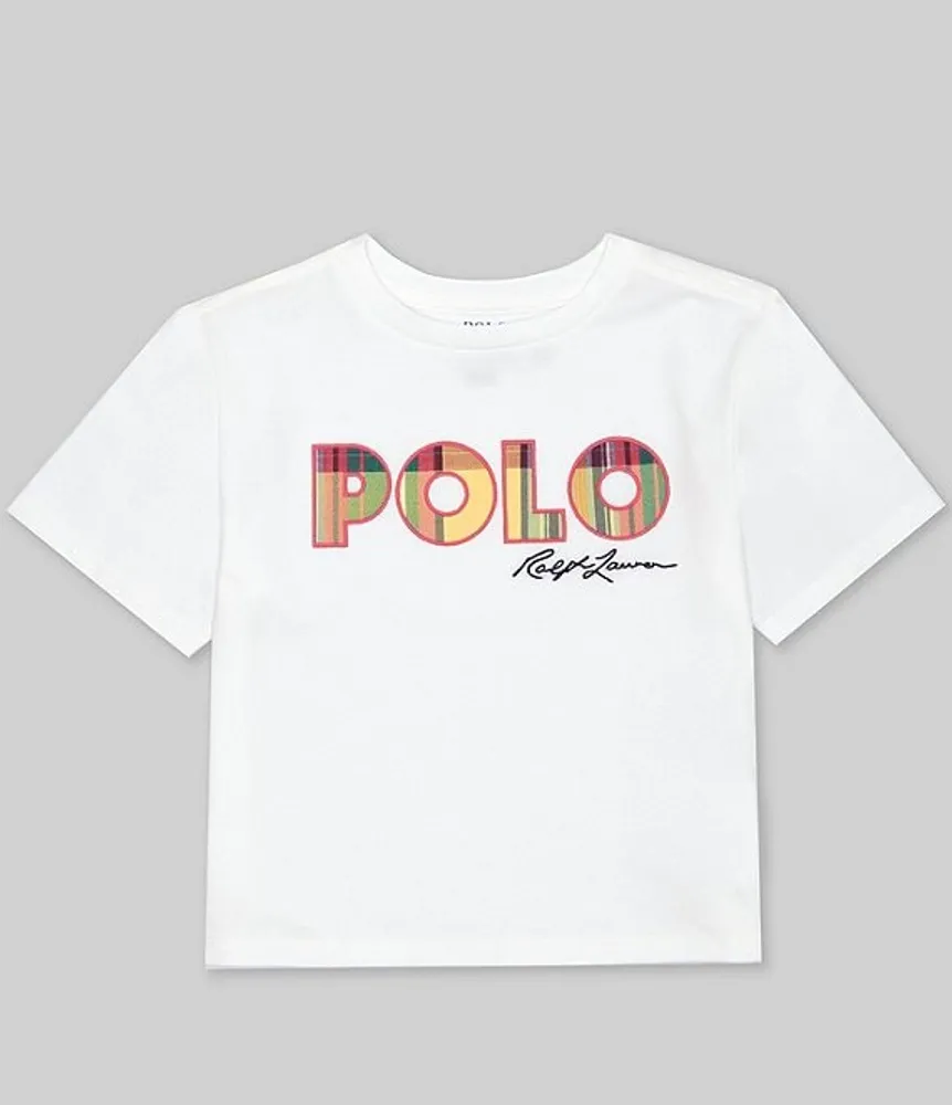 Polo Ralph Lauren Big Girls 7-16 Short-Sleeve Madras Logo Jersey 