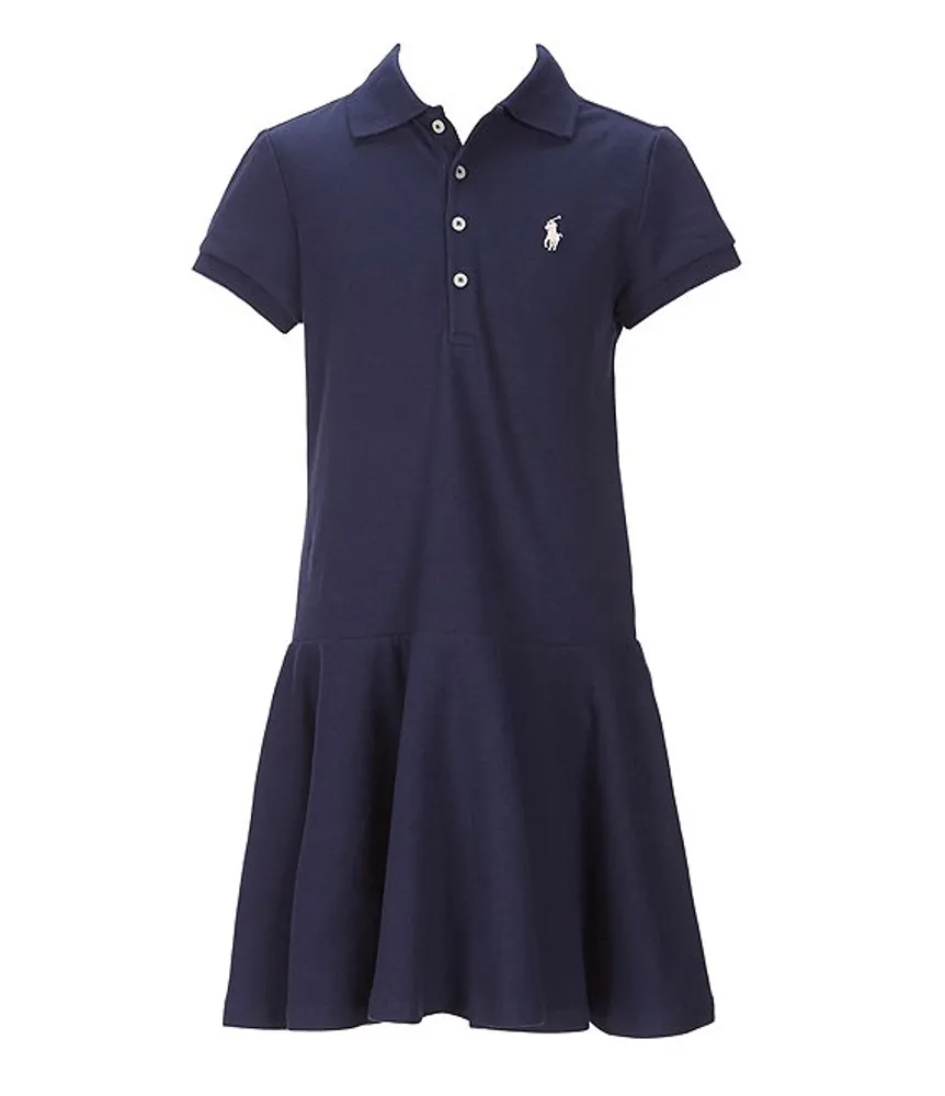 Polo Ralph Lauren Big Girls 7-16 Short-Sleeve Mesh Dropwaist Dress