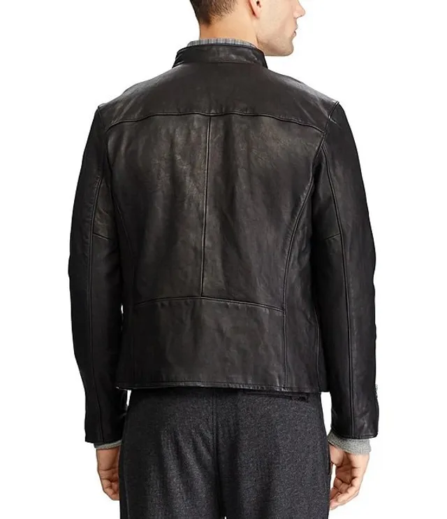 Polo ralph lauren lambskin café racer jacket sale