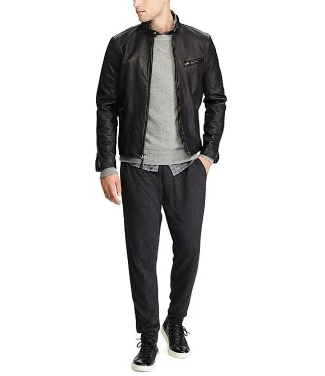 Polo ralph lauren hotsell lambskin café racer jacket