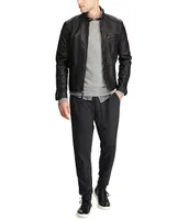 Polo ralph lauren lambskin café racer jacket clearance