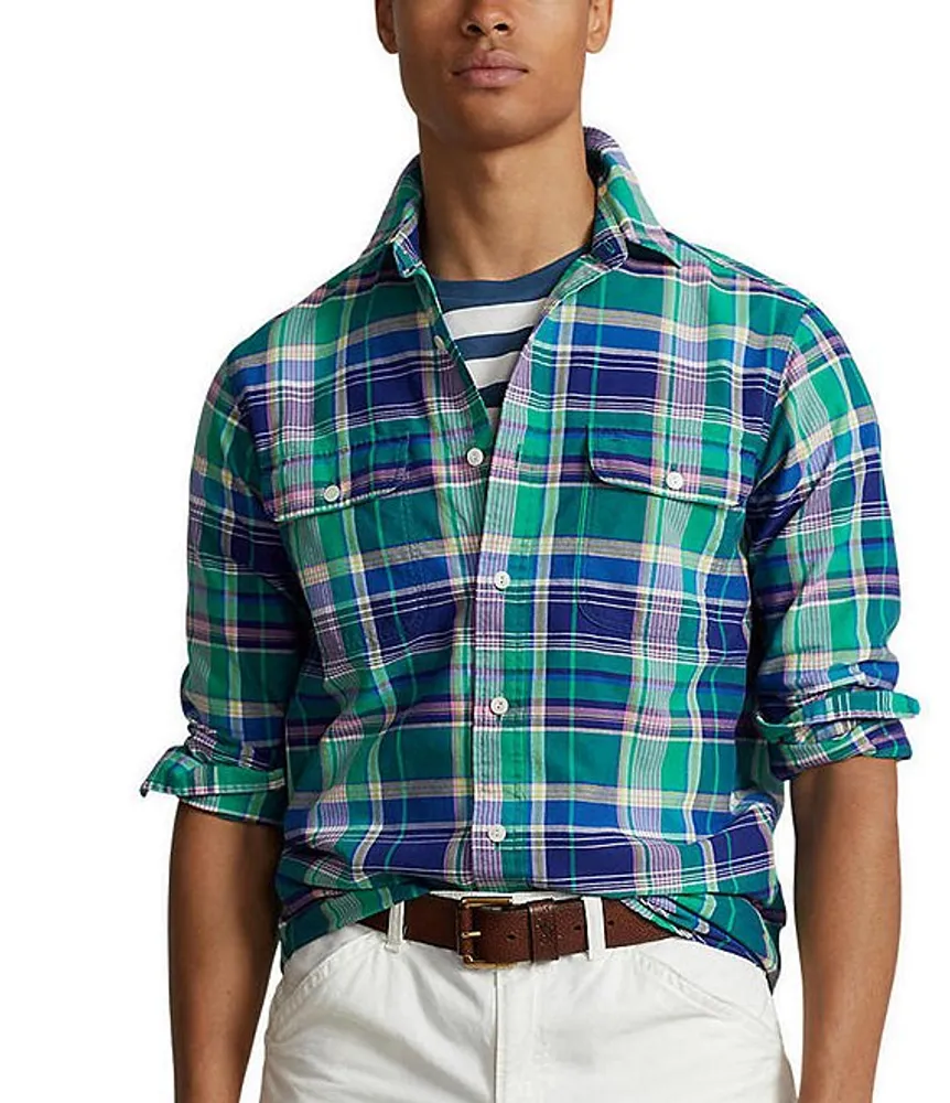 Classic fit shop plaid workshirt