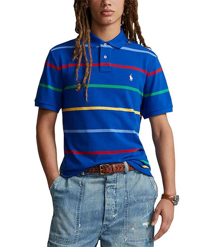 Ralph lauren striped 2025 short sleeve shirt