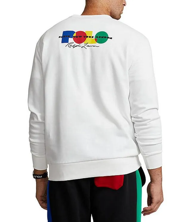 Polo ralph lauren fleece rainbow trim sweatshirt 2025
