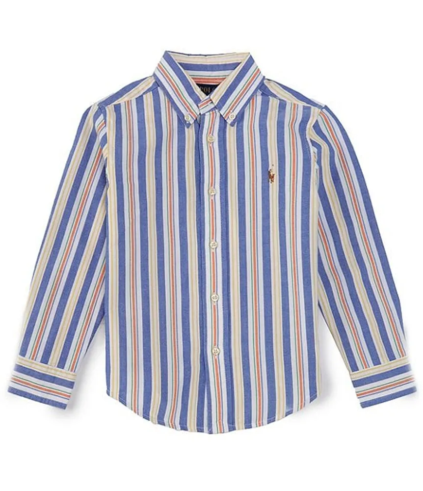 Ralph lauren striped oxford shirt hotsell