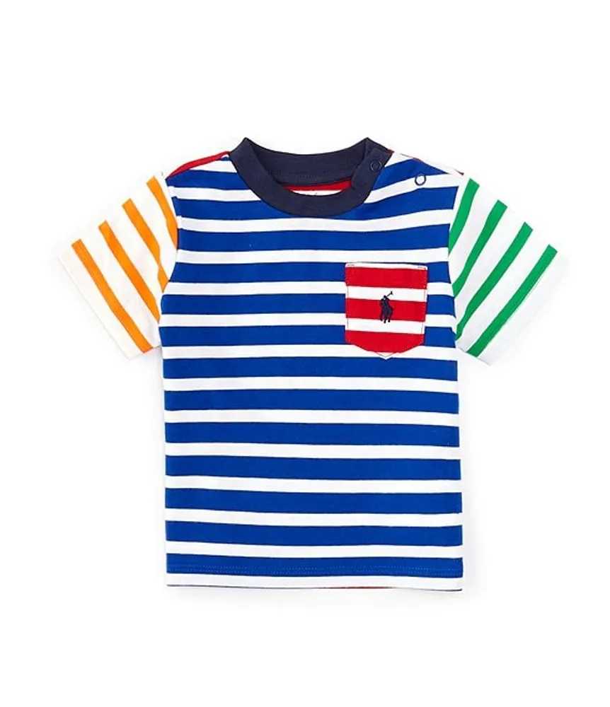 Polo Ralph Lauren Little Boys 2T 7 Short Sleeve Color Block Stripe