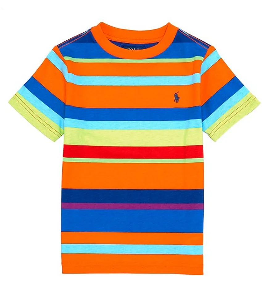 Ralph lauren striped 2025 short sleeve shirt
