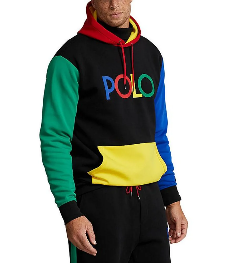 Polo Ralph Lauren Logo Color Blocked Double Knit Hoodie