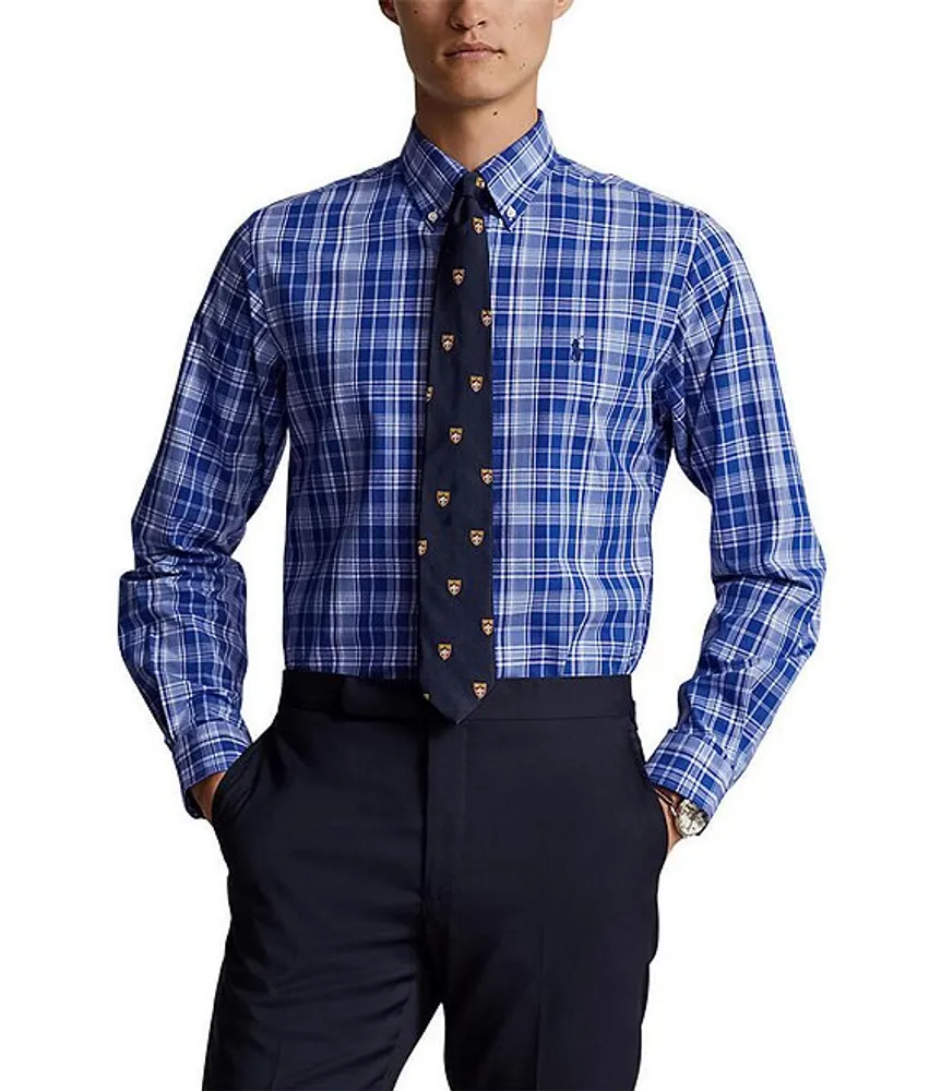 Polo ralph lauren slim hotsell fit gingham poplin shirt