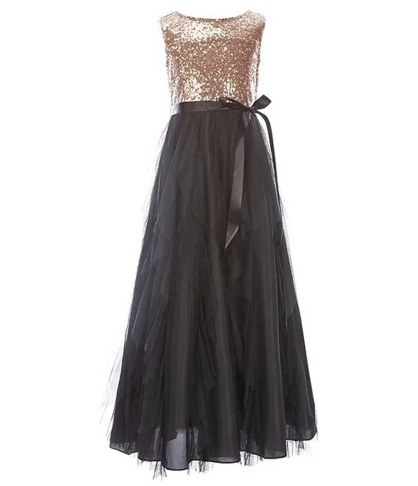 Poppies and Roses Big Girls 7 16 Sleeveless Sequin Bodice