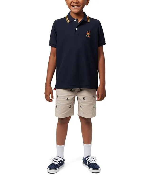 Psycho Bunny Little/Big Boys 5-20 Short Sleeve Plano Polo Shirt