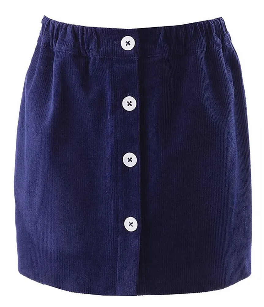 Girls navy outlet cord skirt