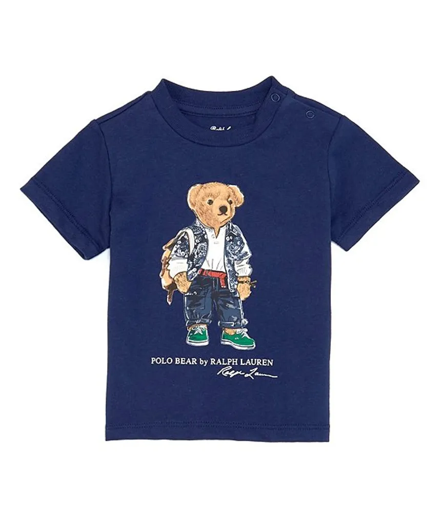 Ralph Lauren Baby Boys 3 24 Months Short Sleeve Polo Bear Jersey T