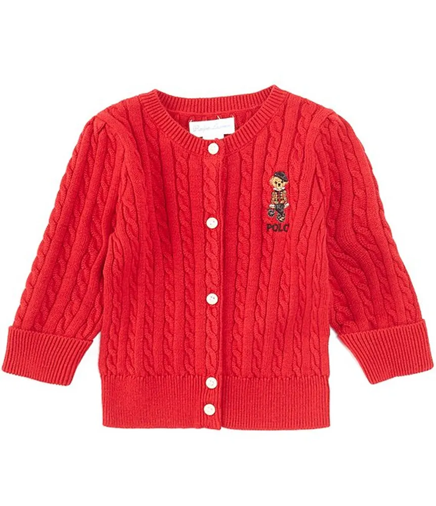 Ralph Lauren Baby Girls 3 24 Months Puffed Long Sleeve Mini Cable