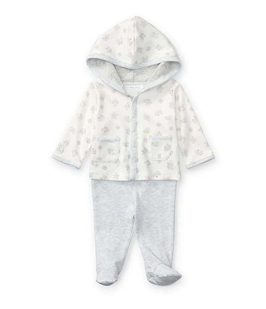 Ralph Lauren Baby Newborn 9 Months Toy Print Hoodie Striped