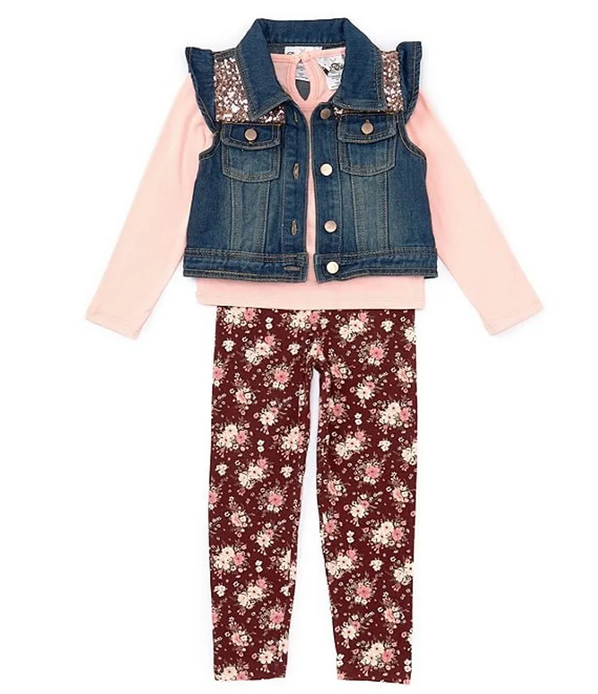 Little girls denim on sale vest