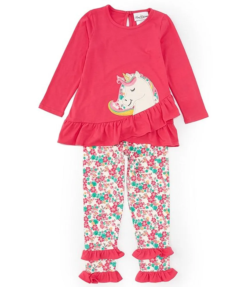 Rare Editions Little Girls 2T 6X Long Sleeve Unicorn Face Tunic