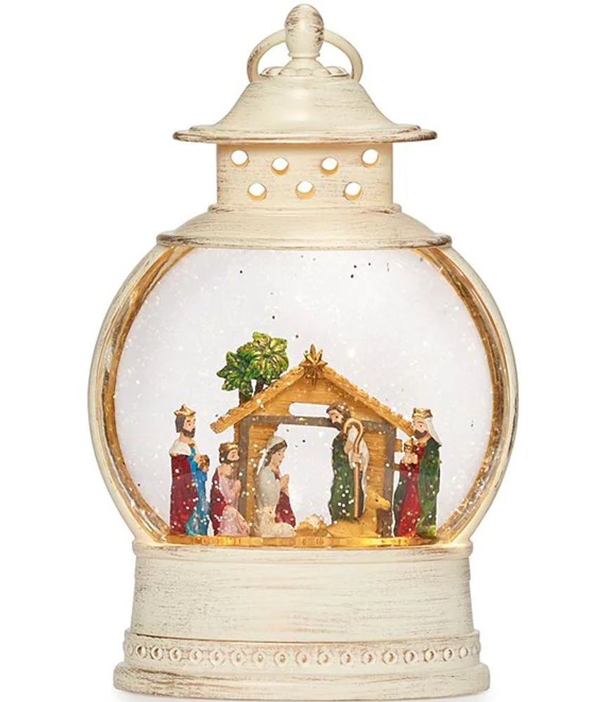 Roman LED Lighted Nativity Lantern Globe Alexandria Mall