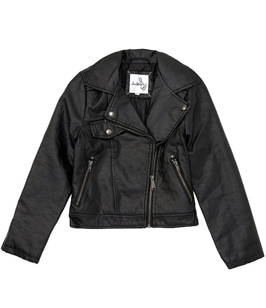 Sam Edelman Big Girls 7 16 Long Sleeve Shimmer Coated Leather